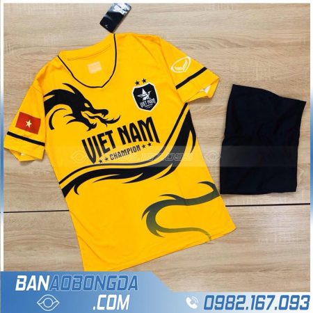 Áo bóng đá Việt Nam rồng màu vàng đẹp