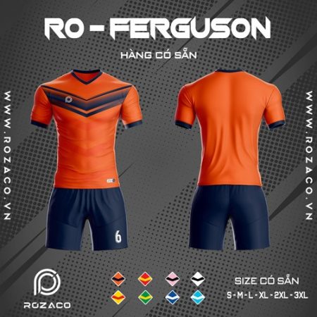 áo bóng đá không logo ferguson màu cam đẹp