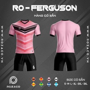 áo bóng đá không logo ro Ferguson màu hồng