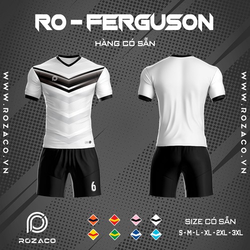 áo bóng đá không logo ro - ferguson màu trắng