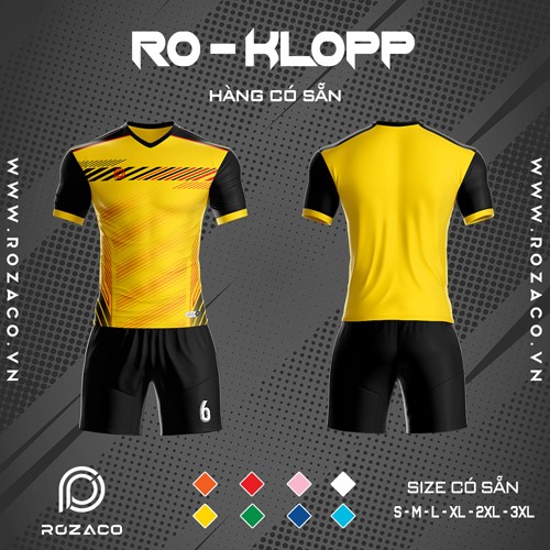 áo bóng đá không logo Ro - klopp tự thiết kế màu vàng