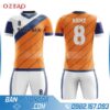 áo bóng đá không logo tự chế màu cam HZ 206