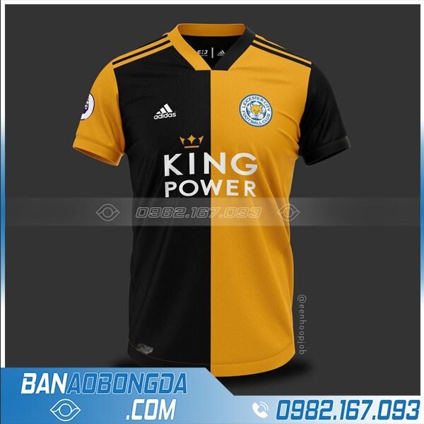áo bóng đá Leicester City HZ 209 chế màu vàng đen