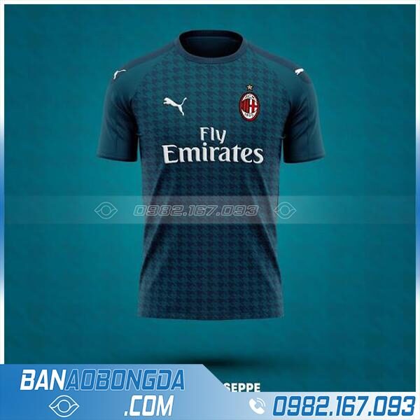 áo bóng đá câu lạc bộ AC Milan tự chế màu xanh lý HZ 218