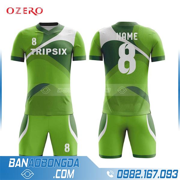 áo bóng đá tự thiết kế HZ 222 màu xanh lá