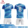 áo bóng đá màu xanh dương chế HZ 227