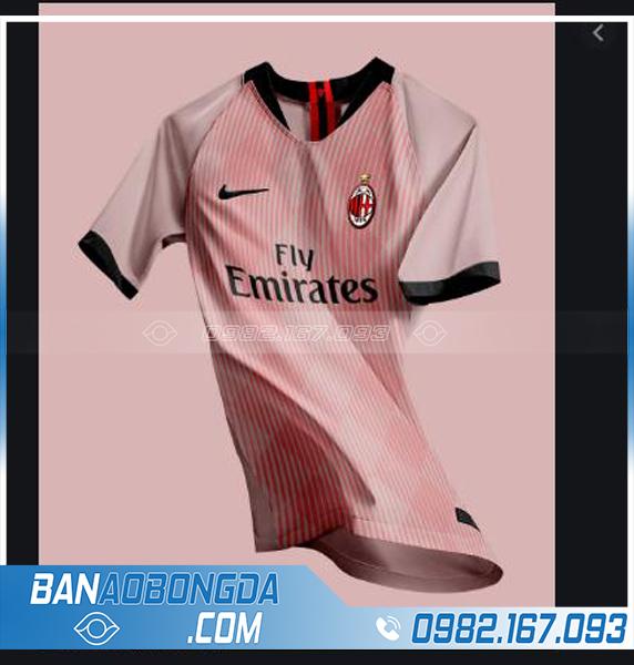 áo bóng đá ac milan tự thiết kế màu hồng hz 239