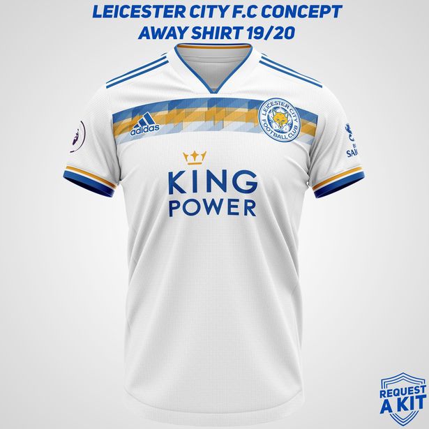 áo leicster city tự chế màu trắng
