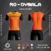 áo bóng đá không logo Dybala màu cam