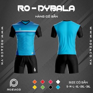 áo bóng đá không logo cao cấp Dybala màu xanh dương