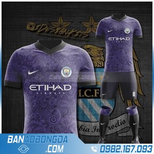 áo Man City 2021 tự thiết kế màu tím