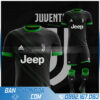 áo bóng đá Juventus tự thiết kế HZ 368 màu đen