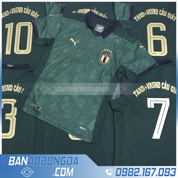 in áo đội tuyển Ý HZ 26 màu xanh rêu