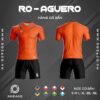 áo bóng đá không logo Aguero màu cam