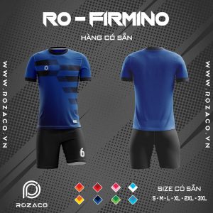 quần áo bóng đá không logo màu xanh dương Firmino