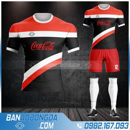 áo đá bóng công ty Coca Cola thiết kế HZ 593 đẹp