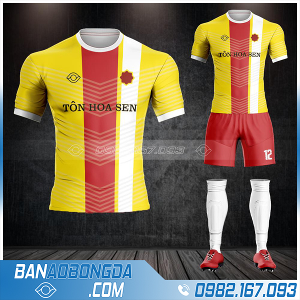 thiết kế áo đá bóng công ty Tôn Hoa Sen HZ 610