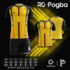 Áo bóng đá không logo chế màu vàng Pogba