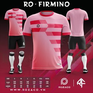 Áo bóng đá không k logo mới nhất màu hồng