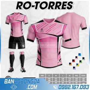 Áo bóng đá không logo màu hồng đẹp Ro - Tores