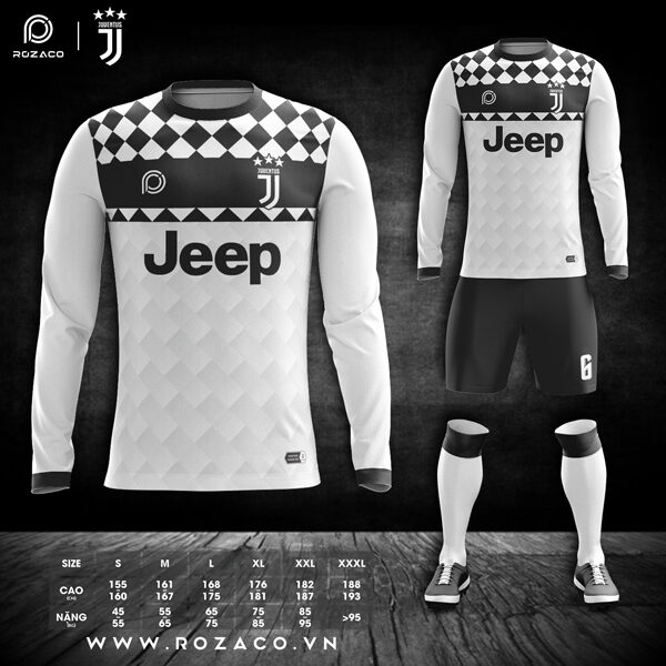 Áo Juventus dài tay màu trắng đẹp
