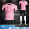 thiết kế áo bóng đá không logo màu hồng đẹp