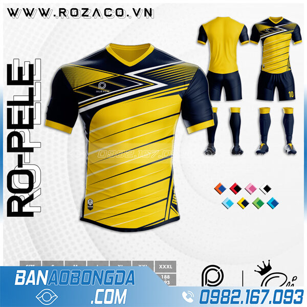 Quần áo đá bóng k logo màu vàng giá rẻ HZ 45