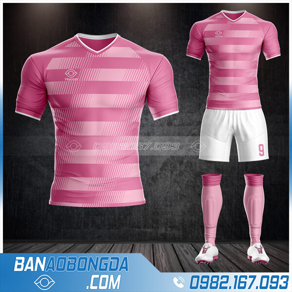 Áo bóng đá không logo màu hồng đẹp