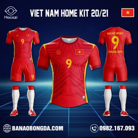 Áo Đội Tuyển Việt Nam 2022 Sân Nhà Màu Đỏ Đẹp - Hacazi Sport