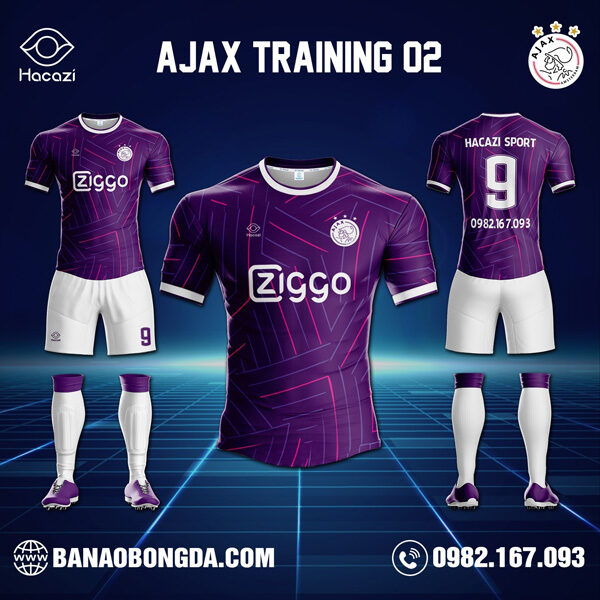 Áo Hacazi-Ajax-Training-02 màu tím đẹp xuất sắc