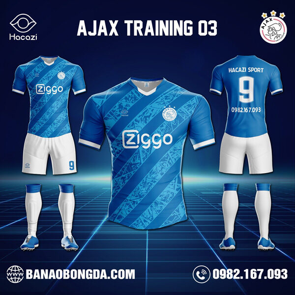Áo Hacazi-Ajax-Training-03 Màu Xanh Ya