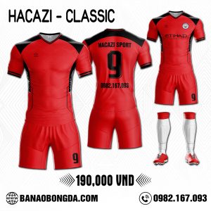Đã đến lúc thay đổi phong cách của mình bằng mẫu áo đấu không logo màu đỏ phối vai đen ấn tượng này của Hacazi Sport.