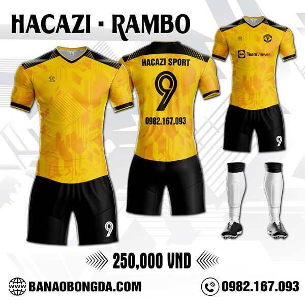Thêm một mẫu áo bóng đá không logo màu vàng được ra mắt trong bộ sưu tập áo đấu tại Shop Hacazi Sport.