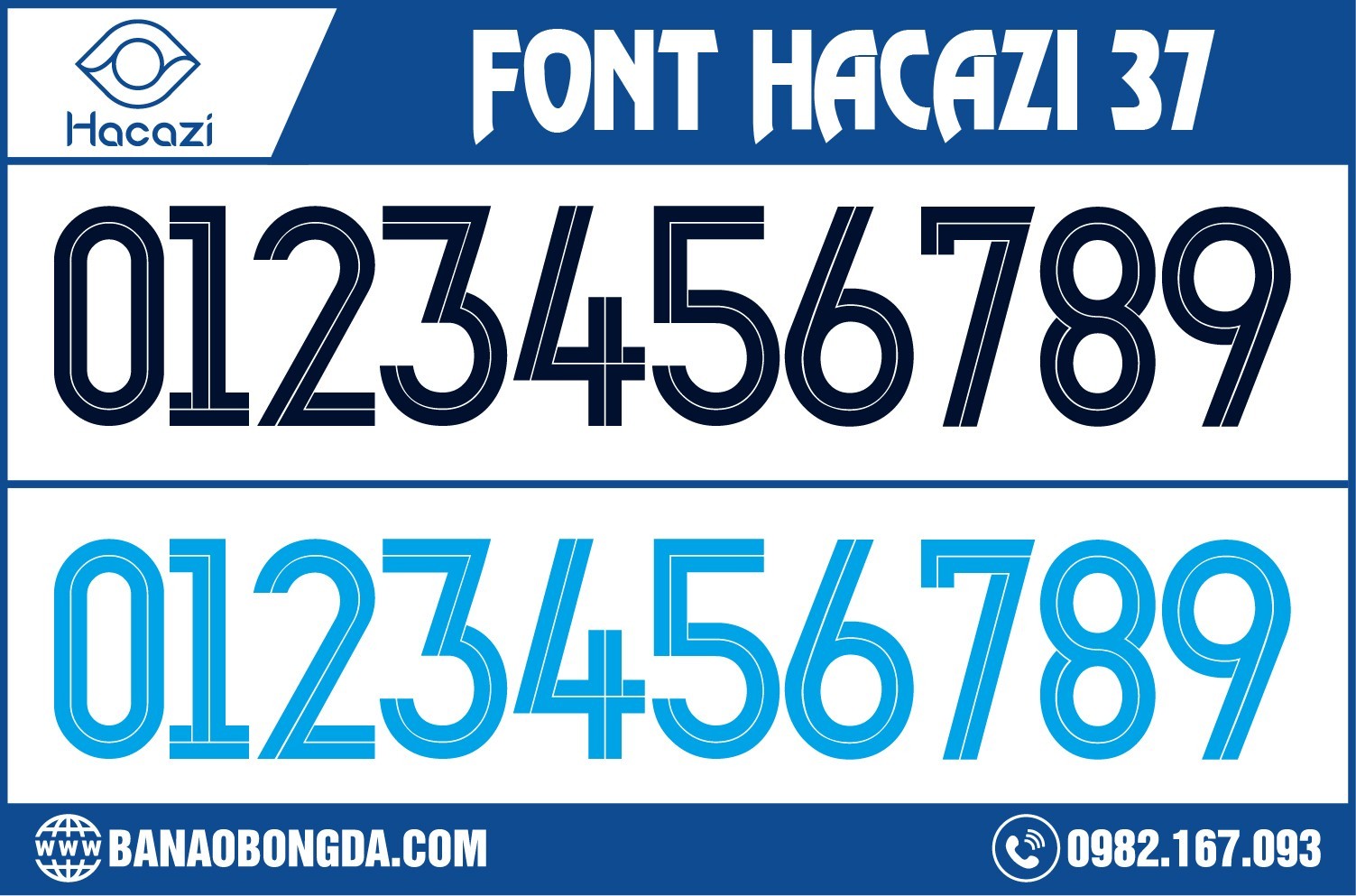 Nếu bạn đã quá chán với những mẫu font đơn điệu thì hãy làm mới ngay cho mẫu áo bóng đá của mình bằng phiên bản độc quyền của Shop Mata Sport mang tên Font số áo bóng đá 37 đặc biệt - Hacazi Sport mới nhất hiện nay nhé. 