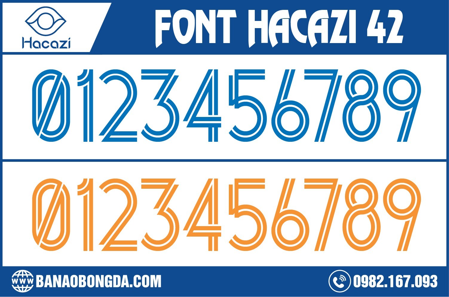 Một thiết kế font số áo bóng đá vô cùng nổi bật. Đặc biệt chúng còn được cải biến với dãy chữ số có nét thanh mảnh. Đây chính là từ dùng để miêu tả cho font số áo bóng đá 42 đặc biệt nhất năm 2023 tại Shop Hacazi Sport chúng tôi. 