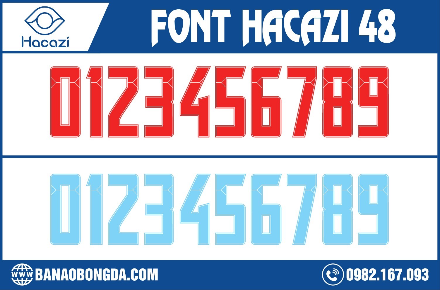 Chắc chắn đây sẽ là một bộ font số áo bóng đá mà Shop Hacazi Sport chúng tôi muốn gửi gắm đến bạn. Để làm tròn bộ siêu phẩm áo bóng đá của mình trong mùa giải 2023 này. Đó chính là bộ font số áo bóng đá 48 độc nhất 2023. 