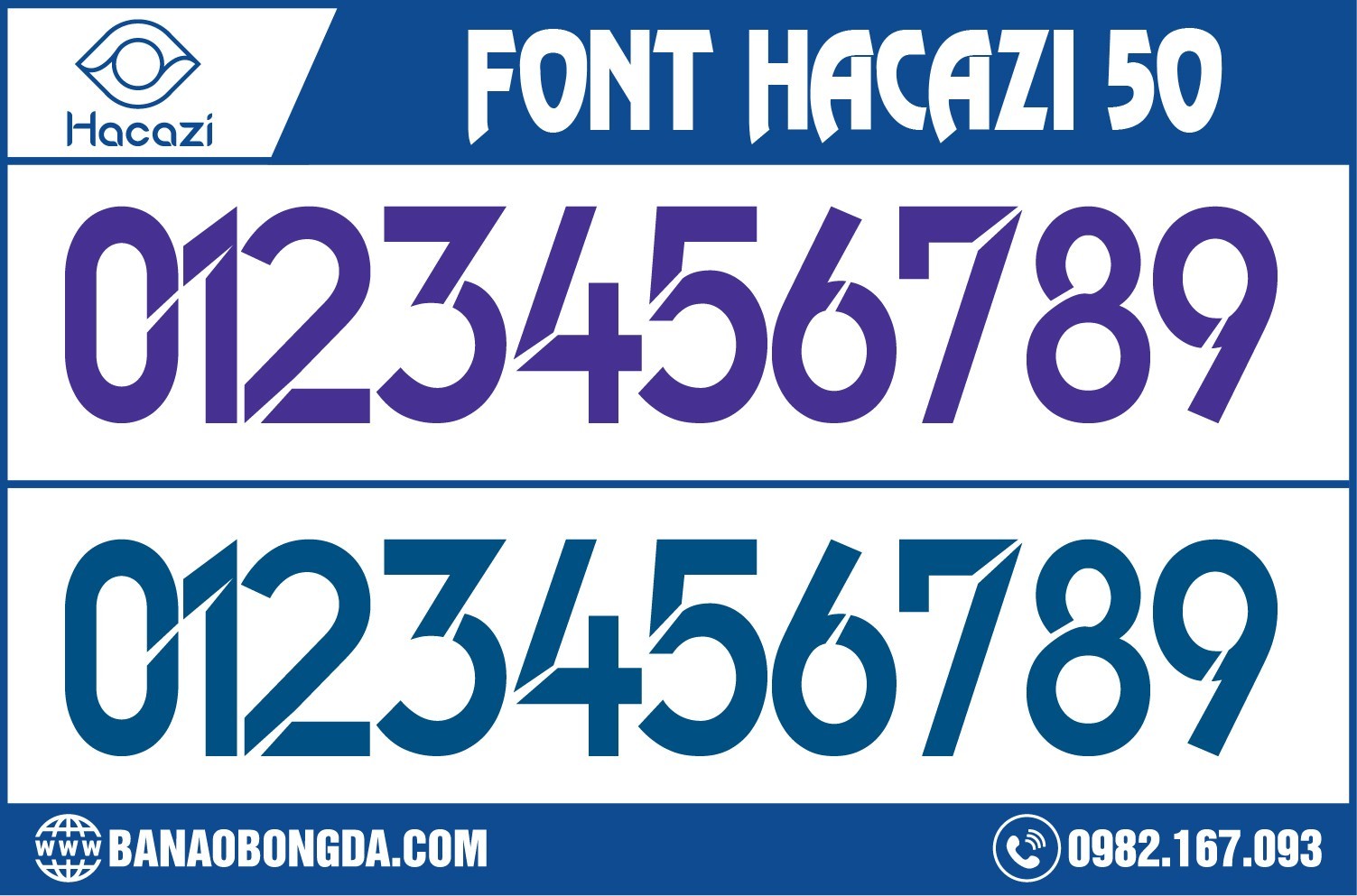 Bộ font số đẹp - độc - lạ tại Hacazi Sport