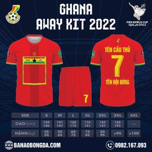 Hình ảnh market áo đội tuyển Ghana World Cup sân khách 2022
