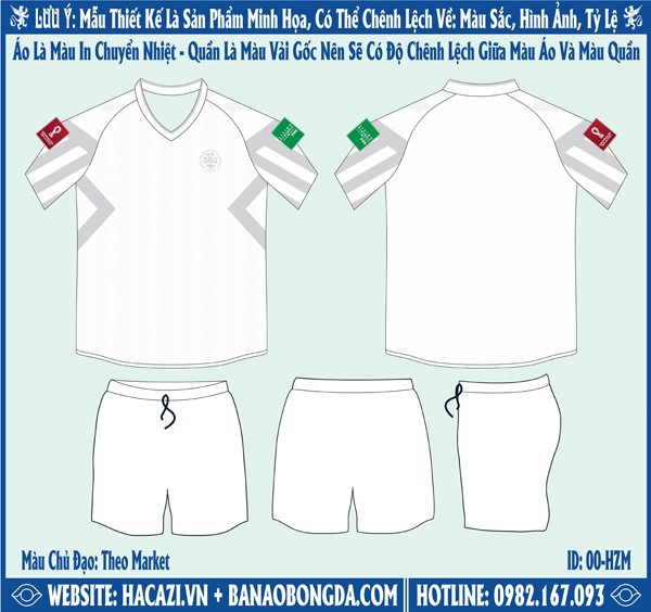 Mẫu ảnh áo đội tuyển Đan Mạch sân khách World Cup 2022 Market - Trở thành mẫu áo được săn tìm nhiều nhất hiện nay trên thị trường. Sự kết hợp hài hòa giữa gam màu trắng và xám