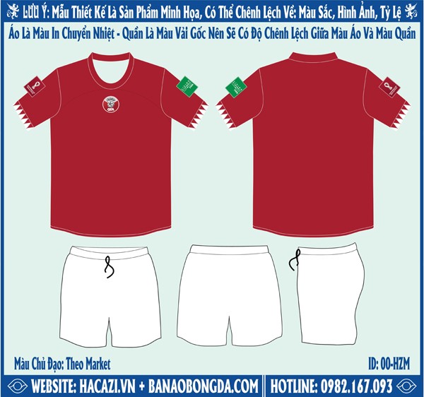 Hacazi Sport vừa bổ sung thêm mẫu market áo đội tuyển Qatar sân nhà World Cup 2022 nhằm giúp cho khách hàng dễ dàng lựa chọn được sản phẩm ưng ý nhất với mình. 