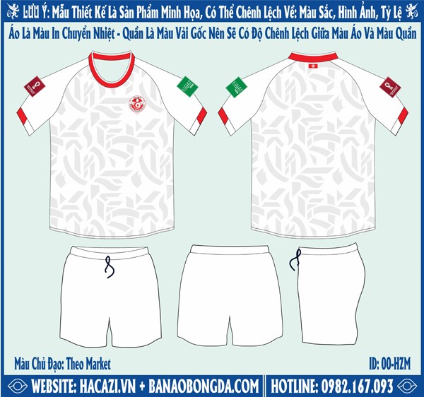  Ngắm nhìn ngay hình ảnh market hết sức thực tế của mẫu market áo đội tuyển Tunisia sân khách World Cup 2022 vừa được thương hiệu Hacazi Sport cho phát hành cách đây không lâu. 