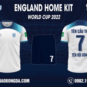 Áo England Sân Nhà World Cup 2022 Chính Thức Ra Mắt Người Hâm Mộ. Cổ áo tròn được coi là một điểm nhấn khá ấn tượng, kết hợp ăn ý với tổng thể. Gam màu xanh lý ưu tiên sử dụng tạo sự tương phản và nổi bật.