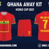 Hình ảnh Áo Ghana World Cup 2022 Màu Đỏ Hấp Dẫn.