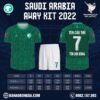 Hình ảnh Mẫu áo đội tuyển Ả Rập sân khách World Cup 2022 mang đến vẻ đẹp độc đáo, không trùng lặp. Cùng với phong cách trẻ trung năng động đó là form áo hiện đại phù hợp với mọi đối tượng sử dụng.