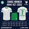 Hình ảnh Mẫu áo đội tuyển Ả Rập sân nhà World Cup 2022. mang một phong cách trẻ trung hiện đại. Chiếc áo tràn đầy năng lượng tích cực cho một ngày mới diễn ra. Bạn còn chần chừ gì nữa mà không nhanh chóng trở thành khách hàng thân yêu của Shop Hacazi Sport