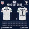Hình ảnh áo đội tuyển USA World Cup sân nhà 2022