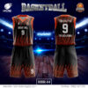 Áo bóng rổ HBR-04 màu cam - đen