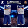 Áo bóng rổ HBR-18 phối xanh - trắng