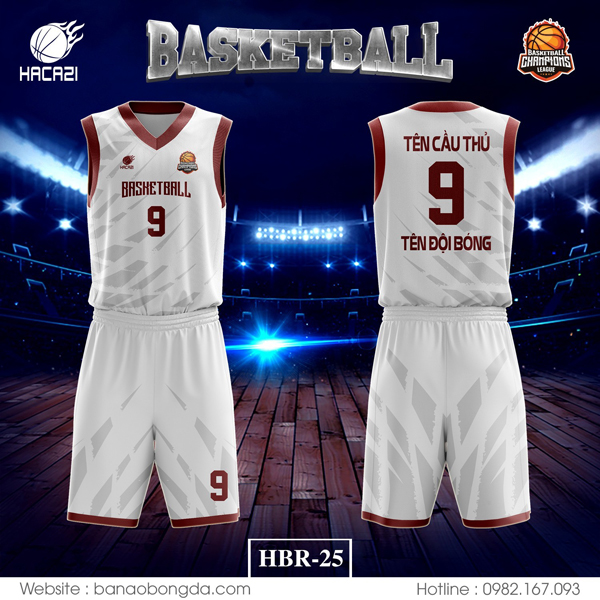 Thật tuyệt vời khi bạn được sở hữu bộ áo bóng rổ HBR-25 màu trắng tại Hacazi Sport. Là bộ trang phục nằm trong bộ sưu tập  mới nhất năm nay.