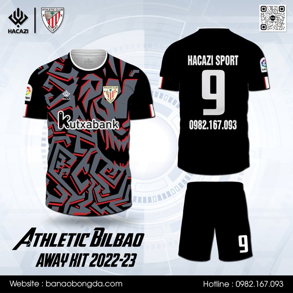 Mẫu áo bóng đá CLB Athletic Bilbao sân khách 2022-23